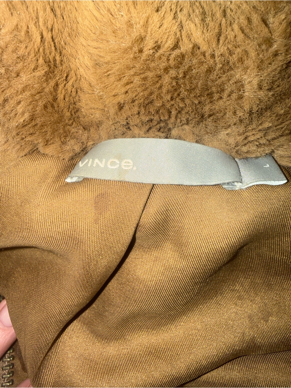 Vince Hooded Zip Up Fur Jacket - Picture 3 of 7